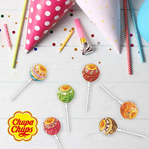 Chupa Chups Margherita, Confezione Speciale, Box Regalo con 30 Lollipop Gusti Assortiti Frutta e Cola, Idea Regalo per Feste e Compleanni, Senza Glutine - 8earn
