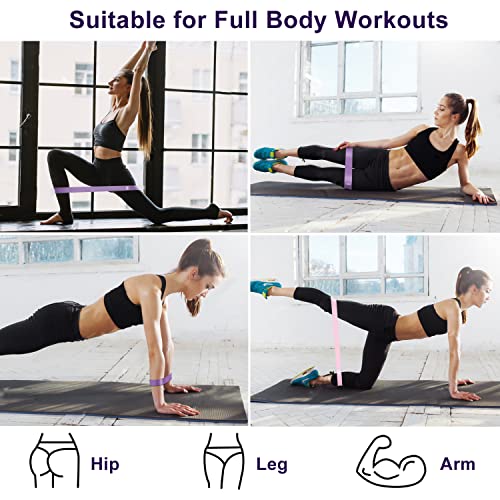 Elastici Fitness (Set di 5), Bande di Resistenza Fitness con 5 Livelli di Resistenza, Fasce Elastiche Fitness per Crossfit, Yoga, Pilates, Squats, Lunges, Stretching, Allenamento di Forza - 8earn