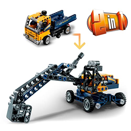 LEGO 42147 Technic Camion Ribaltabile, Set 2 in 1 con Camioncino ed Escavatore Giocattolo, Giochi per Bambini e Bambine dai 7 anni in su, Idee Regalo - 8earn