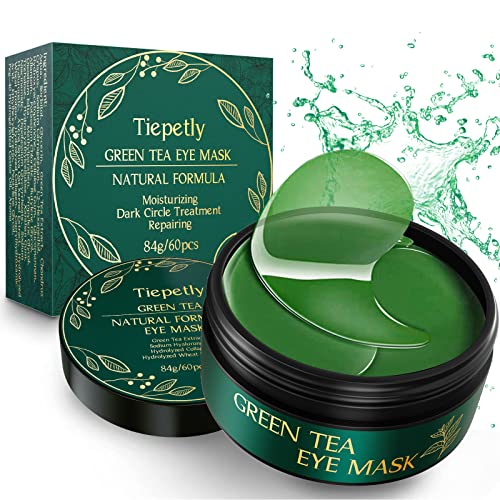 Collagene Patch Occhi, Maschera Occhi al Tè Verde, Patch Occhiaie e Borse，Anti Occhiaie, Anti Rughe, Rimuovi Borse e Puffiness, Idrata Anti-Età , 30 Paia - 8earn