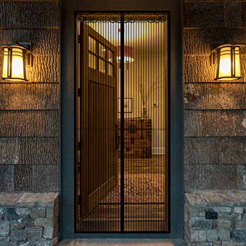 Zanzariera Magnetica per Porte Finestra, CACOE Zanzariere Magnetiche Tenda Rete Anti Zanzare Insetti Facile da installare,Resistente Traspirante (90x210, Nero) - 8earn