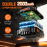 Trapano Avvitatore Batteria 20V, Avvitatore a Batteria, 2 Batterie 2.0Ah, Max 42Nm, 25+1 Impostazione Coppia, LED Luce, 2 Velocità, 24 Accessori, 10mm Mandrino Autoserrante, per Riparazione, Fai da te - 8earn