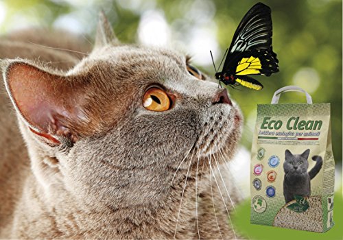 Croci Lettiera Eco Clean 10 L - Lettiera Gatti agglomerante, Biodegradabile si getta nel WC, 100% vegetale, Sabbia Antiodore di lunga durata