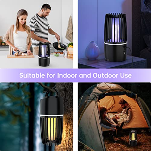 Lampada Antizanzara, 2 in 1 Lampada Antizanzara Elettrica con Luce UV, Effettiva Antizanzare Elettrico per Giardino Domestico Cucina Interna ed Esterna, Campeggio, Mosche, Falene, Insetti Zanzare - 8earn