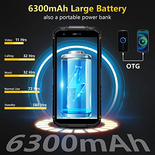 DOOGEE S41 Pro（2023）Rugged Smartphone Android 12, 7GB+32GB/1TB Telefono Indistruttibile, 6300mAh, 5.5" Schermo, 13MP + 8MP Fotocamera, IP68 Impermeabile Cellulare Antiurto/Dual SIM 4G/Face ID/NFC/OTG - 8earn