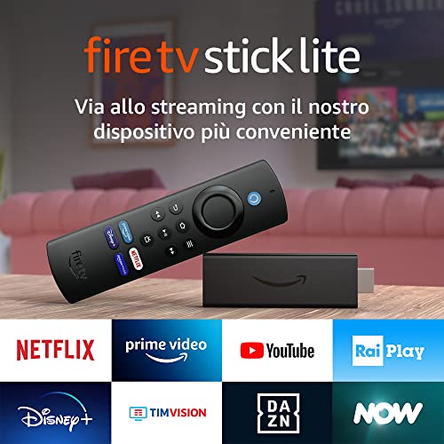 Fire TV Stick Lite con telecomando vocale Alexa | Lite (senza comandi per la TV), Streaming in HD - 8earn