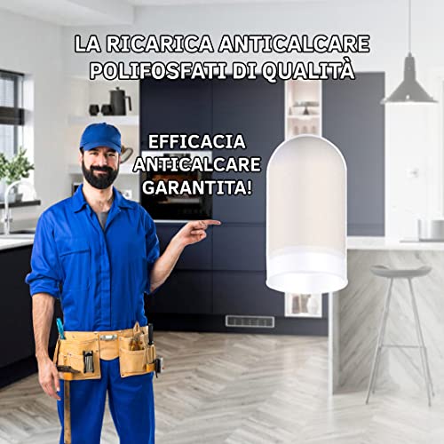 ZOMAHOME - Polifosfati per Caldaia Ricarica, Filtro Anticalcare per Caldaia Concentrato a Lunga Durata, Protegge Caldaie ed Elettrodomestici, Misura Universale (6 Ricariche) - 8earn