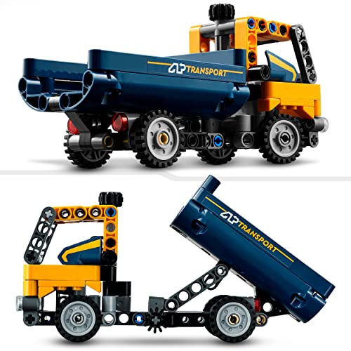 LEGO 42147 Technic Camion Ribaltabile, Set 2 in 1 con Camioncino ed Escavatore Giocattolo, Giochi per Bambini e Bambine dai 7 anni in su, Idee Regalo - 8earn