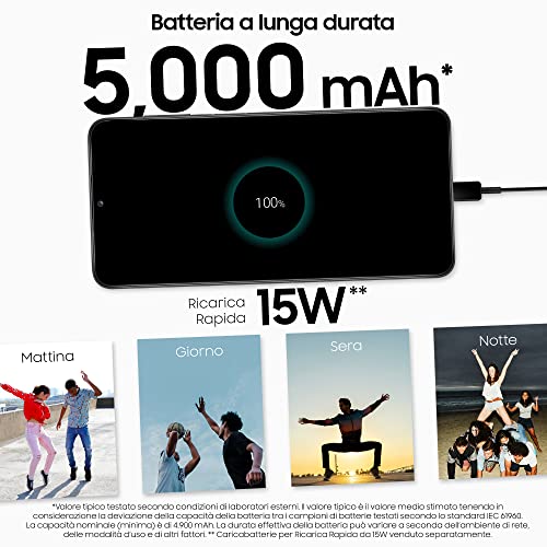 Samsung Galaxy A13 Smartphone Android, Processore Dual+Exa Core, Display Infinity-V da 6.6¹, Android 12.3 GB RAM, 32 GB di Memoria Interna Espandibile² Batteria 5.000 mAh³, Black [Versione italiana] - 8earn