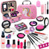 Set di trucco per bambini per bambine, 27 pezzi lavabile set di trucchi per bambini, sicuro e atossico giocattolo di ruolo, Natale, compleanno, regalo per 4, 5, 6, 7, 8, 9, 10 anni, per ragazze