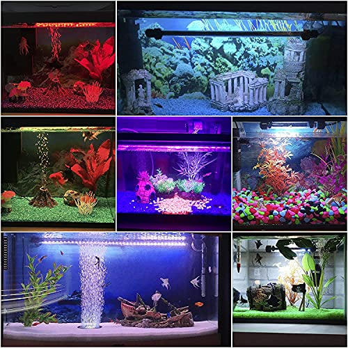 Eyeleaf Luce Acquario Led con Timer Telecomando Lampada Acquario Led 18 cm RGB Dimmerabile per Acqua Dolce Impermeabile IP68 - 8earn